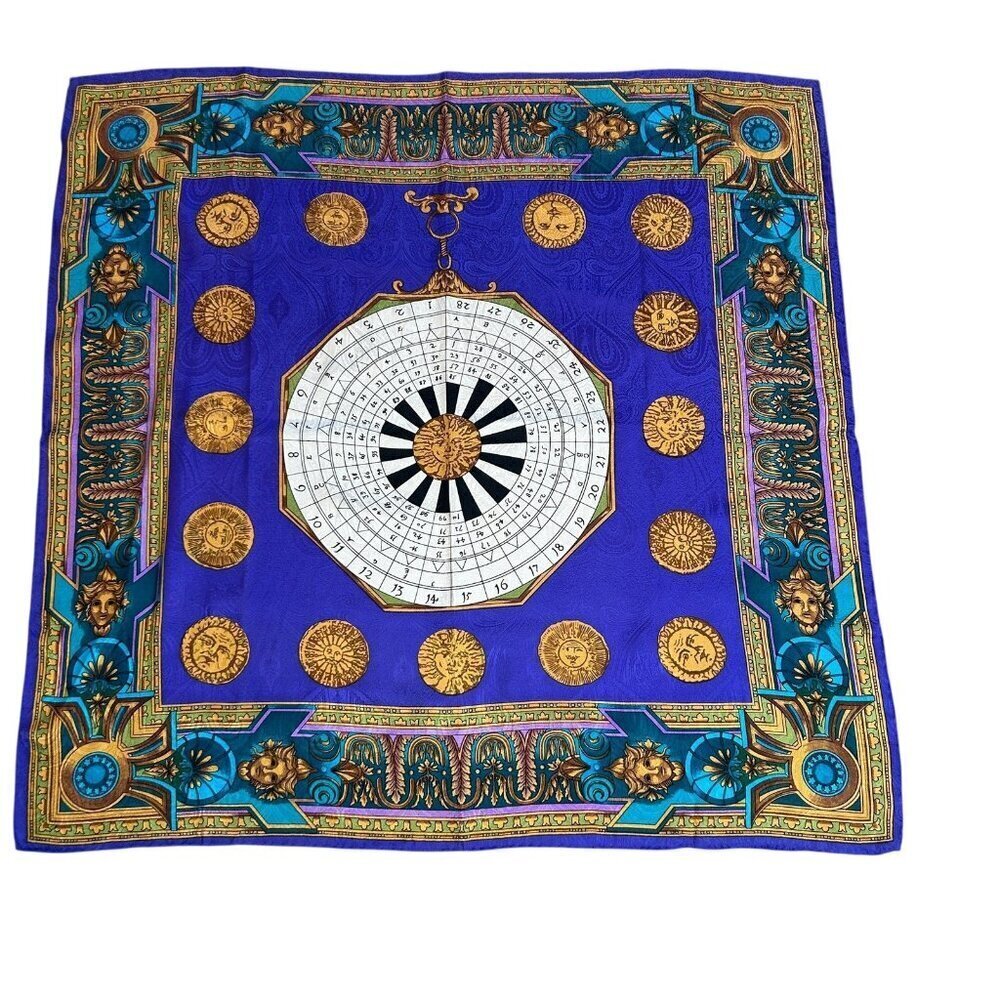 Alfred Sung 100% Silk Vintage Astrological Square Scarf